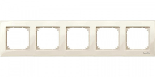 SE Merten SM M-Plan Беж глянец Рамка 5-ая