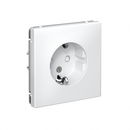 Systeme Electric ArtGallery Белый Розетка с заземлением со шторками, 16А, механизм