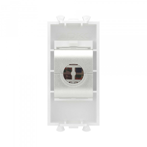 DKC Avanti Компьютерная розетка RJ-45 без шторки модульная, кат.5е экранированная, Белое облако, 1 модуль