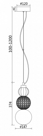 Подвесной светильник P069PL-L16CH3K Maytoni Collar