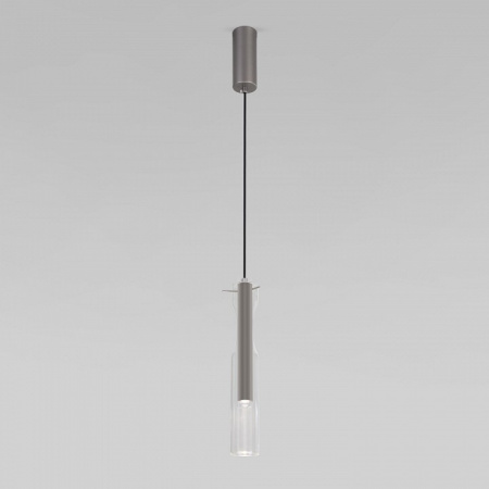 Подвесной светильник LED со стеклянным плафоном 50254/1 LED графит Eurosvet Swan