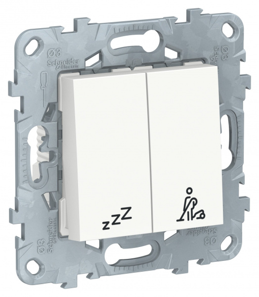 SE Unica New Бел Выключатель кнопочный "Не беспокоить-убрать номер"