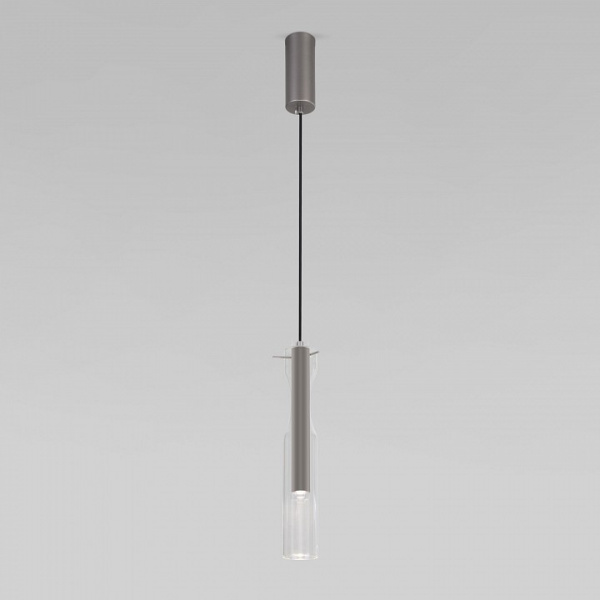 Подвесной светильник LED со стеклянным плафоном 50254/1 LED графит Eurosvet Swan