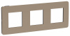 SE Unica Studio Песочная/Антрацит Рамка 3-ная