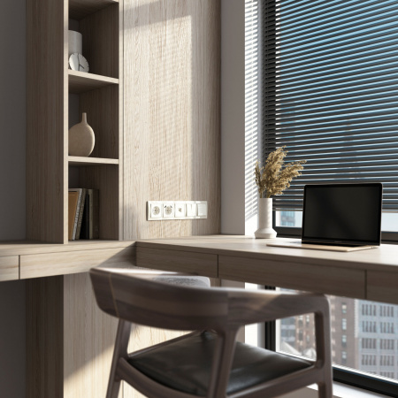 Рамка из поликарбоната на 5 постов Snabb Basic слоновая кость W0052003