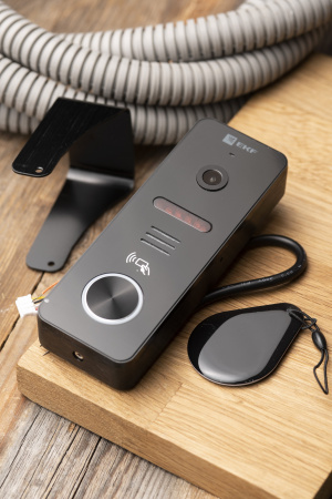 Вызывная видеопанель со счит. ключей CPV-02 чер. 4пр. 1000TVL IP65 EKF