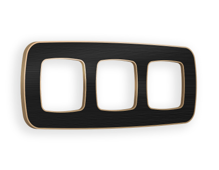 Рамка OMEGA Coint (Черный Стекло органическое/Шампань) 3-ая OF640543