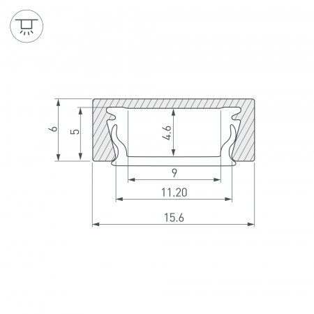 Профиль MIC-M-2000 ANOD (Arlight, Алюминий)
