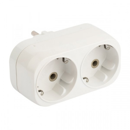 EKF PROxima Разветвитель 2 гн. с/з плоский 16А 250B