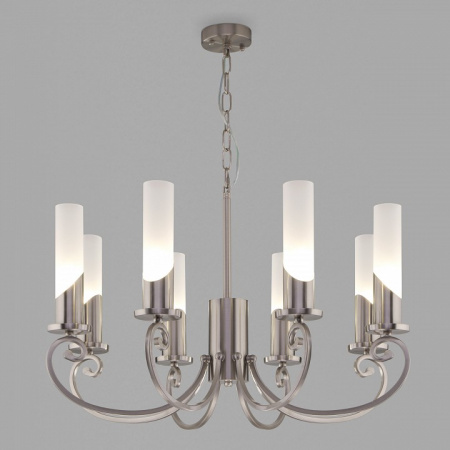 Классическая подвесная люстра 60117/8 никель Eurosvet Banci