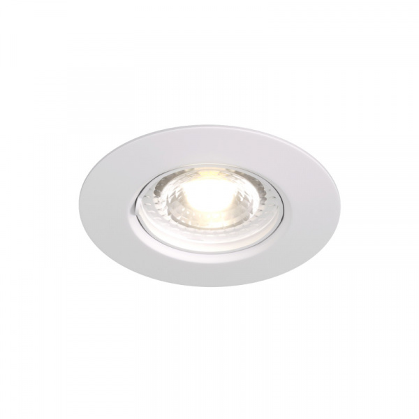 DK3028-WH Встраиваемый светильник, IP 20, 10 Вт, GU5.3, LED, белый, пластик