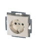 ABB BJB Basic 55 Беж Розетка с/з с защитными шторками
