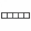 Рамка пластиковая VOLTUM S70 на 5 постов, (графит)