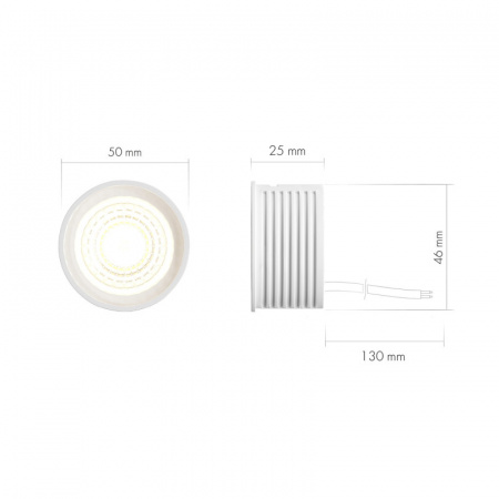 DK4000-8W dim Керамический светодиодный модуль. Белый с прозрачной линзой 60 градусов, 8 Вт, 4000К, диммируемый