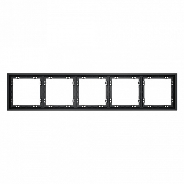 Рамка пластиковая VOLTUM S70 на 5 постов, (графит)