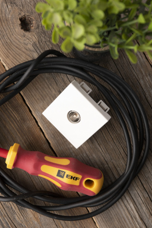 EKF PROxima Розетка ТВ (ширина 2 модуля)