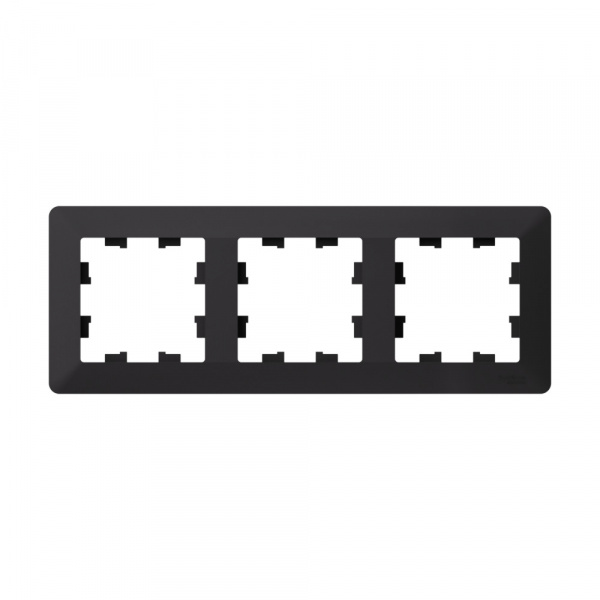 Systeme Electric AtlasDesign Air Карбон/дымчатый черный Рамка 3-ая