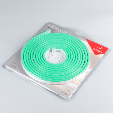Arlight Лента герметичная AURORA-PS-A120-16x8mm 24V Green (10 W/m, IP65, 2835, 5m) (-)