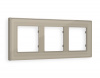 Рамка ALFA Arctic (Серо-бежевый Стекло органическое) 3-ая AF580363
