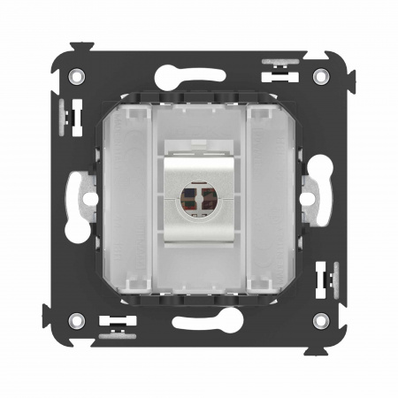 DKC Avanti Компьютерная розетка RJ-45 без шторки в стену, кат.6А одинарная экранированная, Белое облако