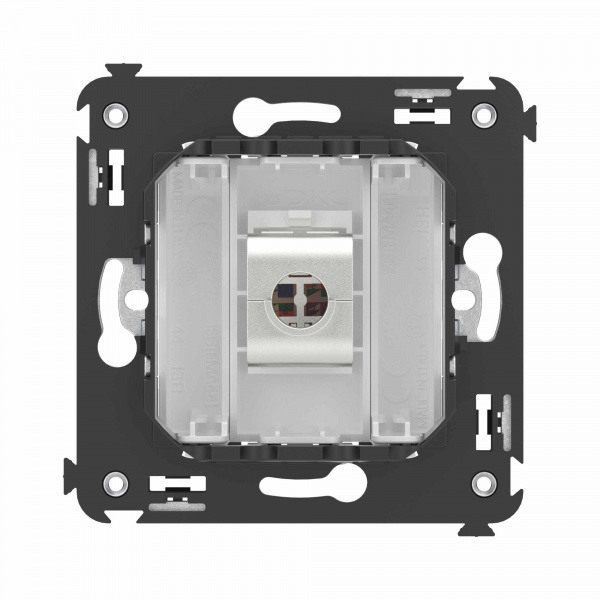 DKC Avanti Компьютерная розетка RJ-45 без шторки в стену, кат.6А одинарная экранированная, Белое облако