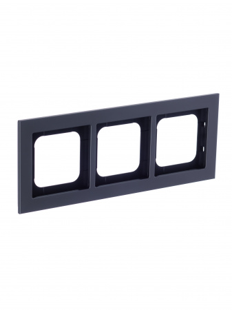 ABB Axcent металл/платина Рамка 3-постовая