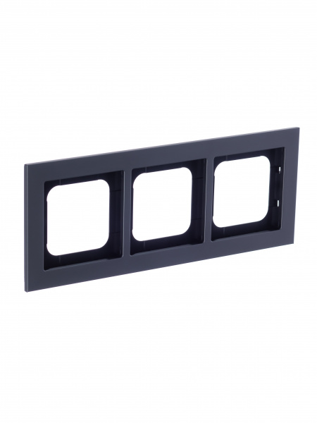 ABB Axcent металл/платина Рамка 3-постовая