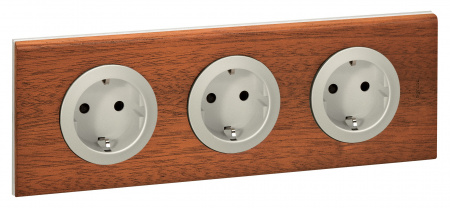 Legrand Celiane Титан Накладка розетки с/з, для винт и безвинт зажимов (мех 67153, 67161)