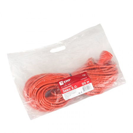 EKF PROxima Удлинитель "Зевс 2.0" 30м c заземлением ПВС 3*1 16А/3,5кВт