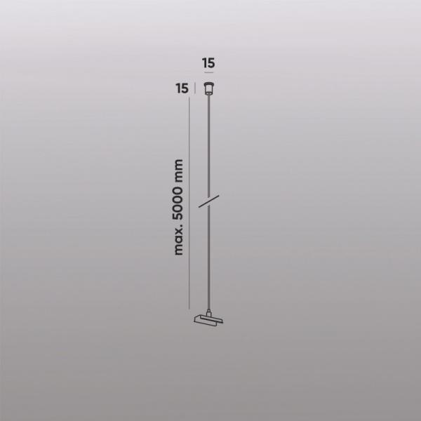 TR2127-BK Механический подвес для трека SMART BASE, IP20, 5м, черный, алюминий