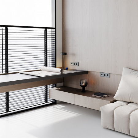 Розетка встраиваемая VOLTUM S70 с заземлением 16А, (титан)