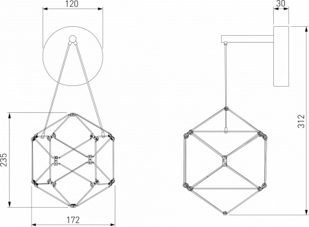 Настенный светильник 90310/1 медь Eurosvet Uma