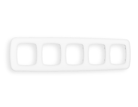 Рамка OMEGA Ecta (Белый матовый) 5-ая OF140125