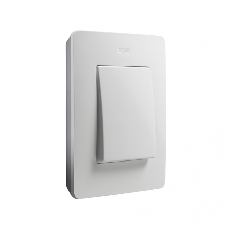 Simon 82 Detail Алюминий/Белая Рамка 2-ая