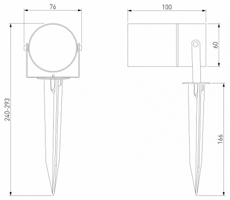 Светильник садово-парковый со светодиодами Landscape LED 043 FL LED черный Elektrostandard Landscape a059011