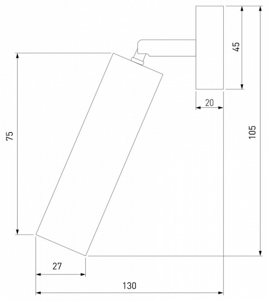 Светодиодный светильник 20133/1 LED черный Eurosvet Pin