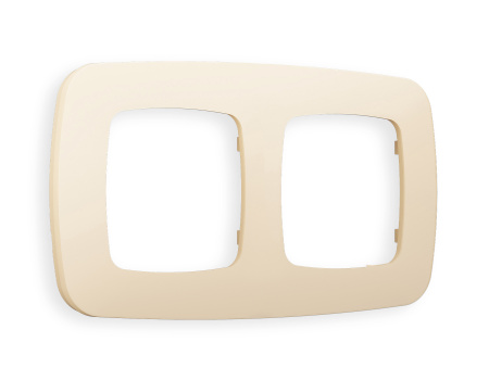 Рамка OMEGA Ecta (Бежевый матовый) 2-ая OF140332