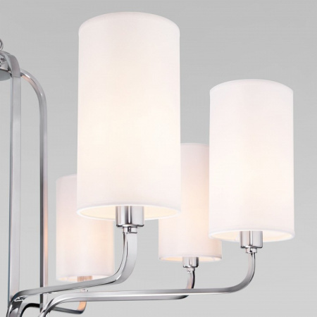 Подвесная люстра с абажурами 60128/8 хром Eurosvet Purezza