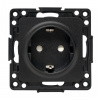 EKF PROxima Стокгольм Черный Розетка с/з, со шторками, 16А ,винт.клеммы