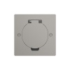 Лючок Surface 2 мод. (1 мод. 45х45 мм.), круглая крышка, никель, IP44