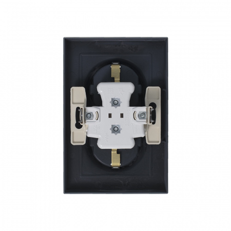 SE AtlasDesign Грифель Розетка с/з двойная, 16А, в сборе