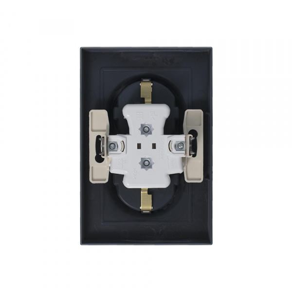 SE AtlasDesign Грифель Розетка с/з двойная, 16А, в сборе