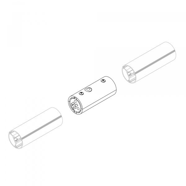 Соединитель профиля ROUND-D36-360-180 BLACK (Arlight, Металл)