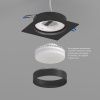 DK2091-BK Встраиваемый светильник FLAT, IP 20, до 15 Вт, GX53, LED, черный, алюминий
