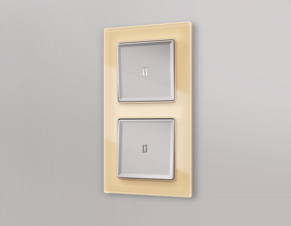 Лицевая панель ALFA (Сталь матовый) для 1-клавишных выключателей с подсветкой QUANT AP5020