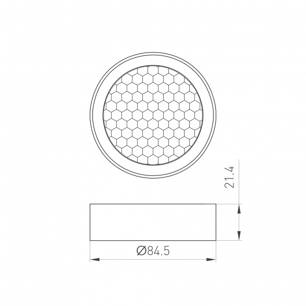 Arlight Фильтр сетчатый с посадочным кольцом LGD-HONEYCOMB-RING-R85 (BK) (Металл)