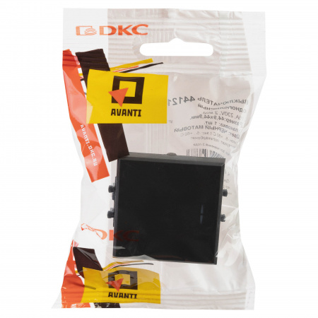 DKC Avanti Черный матовый Выключатель одноклавишный 2 модуля