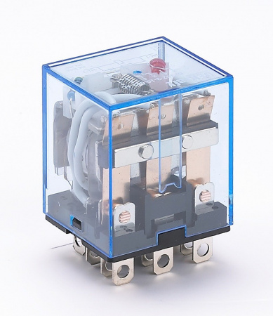 DEKraft Промежуточное реле 3 конт. с инд. LED 10А 12В AC ПР-