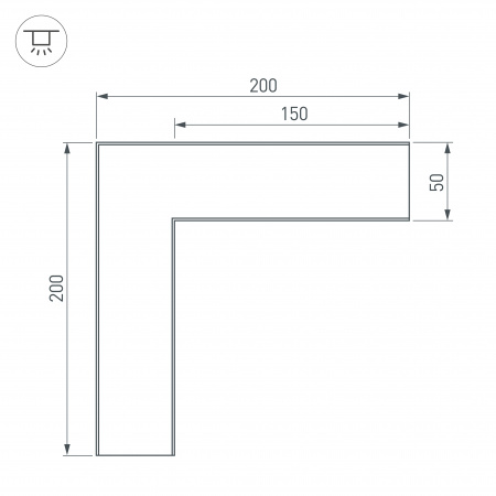 Коннектор L-образный Arlight SL-Line-5035 030116