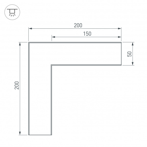 Коннектор L-образный Arlight SL-Line-5035 030116